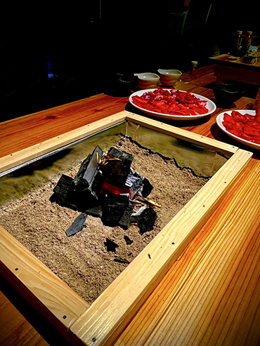 焼肉菊池の囲炉裏
