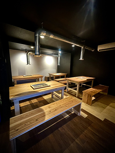 焼肉菊池の室内